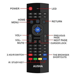 BEEBIRD Voice Air Mouse Remote Controller with Keyboard - 2.4 Ghz Wireless Connection, Intelligent Learning (IR), Voice Control Air Fly Smart Remote for PC, Smart TV, Android TV Box