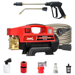 [Upgraded 2026] Balwaan Krishi PW-350 Pressure Washer for Car, 1.8 kW Single Phase Motor, 120–150 Bar Pressure, 2800 RPM, 7.5 L/min Flow Rate, 10 Accessories, for Car, Bike & Home Cleaning