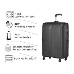 Safari Thorium Royale 8 Wheels Set of 2 Trolley Bags Hard Case Polycarbonate Luggage, TSA Lock, Wet Pouch Organized Interior, Suitcase for Travel, Trolley Bags for International Travel, Vanilla Tan