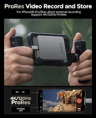 ORICO 256GB Magnetic Portable SSD, 4K 120 fps ProRes HDR Record and Store, USB3.2 Gen1 Up to 460MB/s, USB C&A 2 in 1 Cable, External SSD Compatible with iPhone 16 Pro Max, Tablet, Computer - K5PLUS