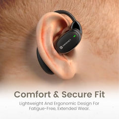 Portronics Harmonics Twins 31 Over Ear OWS Smart Wireless Earbuds with HD Mic, Secure & Flexible Earhook, Touch Control, 24 Hrs Playtime, Music/Gaming Mode, BT 5.4V, Light Weight(Beige)