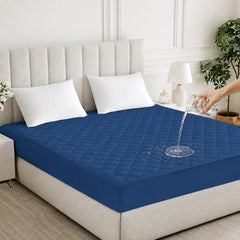 La Verne 100% Waterproof Premium Cotton Feel Mattress Protector Queen Size 78 x 60 Inches | Breathable and Hypoallergenic Ultra Soft Fitted Bed Protector Cover