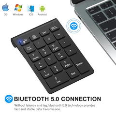 cimetech Wireless Number Pad, 18 Keys Numeric Keypad with USB Receiver