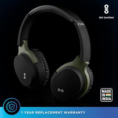 URBN Thump 550 Bluetooth 5.4 Wireless On Ear Headphone | HD Sound | Deep Bass | in-Built Mic | Type-C Charging | Foldable | Aux | Micro SD Card | 1 Year Replacement Warranty (Camo)