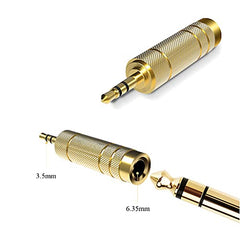 LipiWorld® Headphone Adapter 6.35mm Male to 3.5mm Female and Audio Stereo Plug 3.5mm Male to 6.35mm Female (Available Color 6 Pieces Combo)