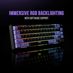 Kreo Hive 65 Wired Mechanical Gaming Keyboard | 65% Layout | Gasket Mount | Metal Volume Knob | Pre-Lubed Linear Switches | RGB Backlit | Type-C | Mac & Windows Mode