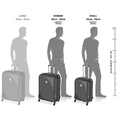 Kamiliant by American Tourister 3 Pc Harrier Edge 8W Set 56 Cm, 68 Cm & 78 Cm - Small, Medium & Large Polypropylene(PP) Hardside 8 Wheels Spinner Luggage Set/Trolley Bag Set (Slate Grey)