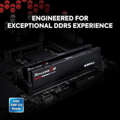 G.Skill Ripjaws S5 32GB (1 x 32GB) DDR5 5200 MHz CL 40-40-40-83 Desktop Memory RAM - F5-5200J4040A32GX1-RS5K (Black)