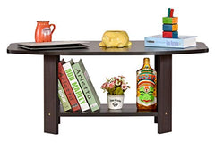 DeckUp Dusun Engineered Wood Coffee Table (Dark Wenge, Matte Finish)