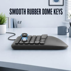 Ant Master 05 Wired USB Keyboard - Full-Size 104 Keys with Numeric Pad | Membrane Silent Typing, 1.3m Cable, Plug & Play | Ergonomic Office & Home Keyboard for PC, Laptop, Mac & Linux – Black