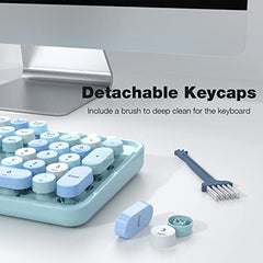 MOFII Wireless Keyboard and Mouse Combo, Full Size, 2.4GHz, Windows, Purple