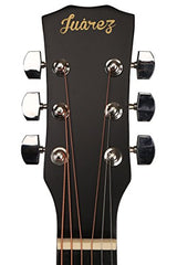 Juârez Acoustic Guitar Kit, JRZ38C/BK 38 Inch Cutaway, 038C with Bag, Strings, Pick and Strap, Black