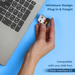LAPCARE Bluetooth 4.2+ Dual-Band Wi-Fi USB Adapter | 650Mbps Wireless Nano Dongle | MU-MIMO Technology | Plug & Play for Windows | 2.4GHz & 5GHz Support (LWD-303)