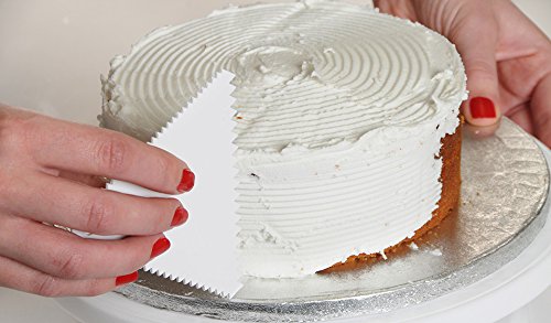 SYGA Set of 3 Cake Smoother Scrapper for Cake Decoration
