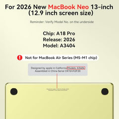 BlueSwan Case for MacBook Neo Cover 13 inch 2026 Crack-Resistant Armor