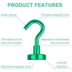 DIYMAG Magnetic Hooks 15pcs 30lbs Cruise Essentials 2026 Magnet Hook | Neodymium Heavy Duty Strong Magnets Hanging Ship Cabins Refrigerator Fridge Classroom Beach Vacation Kitchen Grills Home Tool