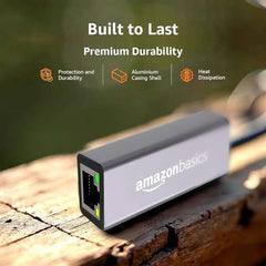 Amazon Basics 4-in-1 Hub Multiport Adapter, USB Hub with Aluminium Shell, 1 x USB 3.0 & 3 x USB 2.0 for PC, MacBook, Mac mini, iMac, Tablet, and Mobile Phones