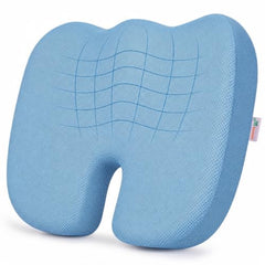 Grin Health Orthopedic Coccyx Seat Cushion | Memory Foam Ergonomic Seat for Tailbone Coccyx Support, Hip, Tailbone, Sciatica & Backpain Relief for Office Chair, Car Seat, Upto 100kg (Black)
