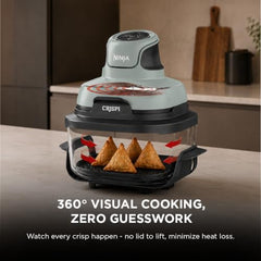 Ninja Crispi 1700W CleanCrisp Glass Air Fryer | 1.4L & 3.8L containers, Microwave, Freezer and PFAS Safe, Non-Toxic Glass Portable Cooking System with 2 year Warranty
