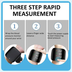 JEJDA Automatic Digital Wrist Blood Pressure monitor with Large LCD Screen, Pulse & Heart Rate Tracking, Adjustable Comfortable Cuff for Easy Home Monitoring