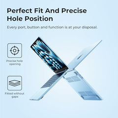 EooCoo Case for MacBook Air 15 inch M5 M4 M3 M2 2026-2023, Sparkly Clear