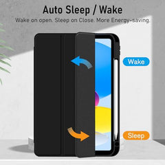 Robustrion Cover for iPad 11th Generation (A16) / 10th Gen Cover Case with [Right Side Pencil Holder] [Auto Sleep Wake] [Soft Back] (2022/2025), Case for iPad 11th 11"/ 10th 10.9" - Yellow