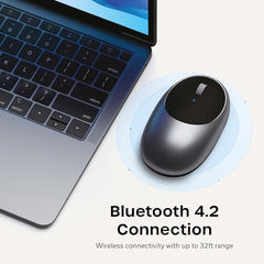 SATECHI M1 Wireless Bluetooth Mouse, USB-C Rechargeable, Compact, Silver