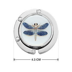 FURE Printed Dragonfly Table Purse/Bag Hanger for Women