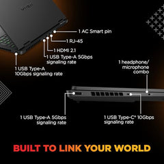 HP Omen Smartchoice, Intel Core Ultra 7 255H, 8GB RTX 5060, 24GB DDR5(Upgradeable) 1TB SSD, 2K, 165Hz, 3ms, IPS, 16''/40.6cm, Win11, M365*Office24, Shadow Black, 2.43kg, am0238tx, RGB Gaming Laptop
