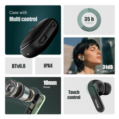 Noise Buds VS402 Gen 2 Truly Wireless Earbuds with 31dB ANC, 10mm Driver, 23H Playtime, Quad Mic ENC, Bluetooth 6.0, Dual Pairing, Volume Scroller, IPX4, Music & Video Modes - (Glacier Mint)