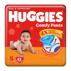 Huggies Comfy Pants Baby Diaper, Large (L) Size (9-14 Kgs), Pack of 192 (96 count, Pack of 2)