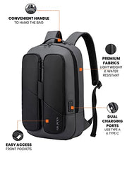 FUR JADEN Structured Smart Tech Backpack I 15.6 Inch Laptop Compartment with In-Built Tablet Sleeve I USB-C and USB-A Charging Port I Anti-Theft Pocket I Ventilated, Padded & Ergonomic (ClarkKent)
