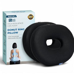 Donut Pillow for Tailbone Pain | 5-Year Warranty | Coccyx Cushion for Hemorrhoids, Piles, Fistula, Sciatica, Pregnancy Pain | Car Seat Cushion for Office Chair | Orthopedic Ring Pillow | Up to 100 Kgs