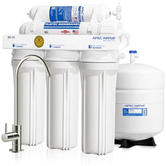 Apec Water 100 LPH Commercial RO+UV Water Purifier System With Double Pump Purification Stainless Steel, With TDS Adjuster BLUE 100L