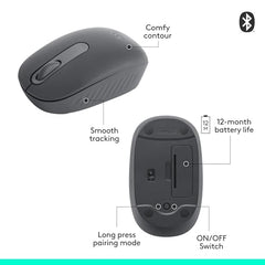 Logitech M196 Compact Ambidextrous Bluetooth Wireless Mouse - Off White