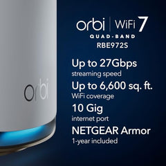 NETGEAR Orbi 970 Series WiFi 7 Mesh System, Add-on Satellite