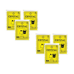 Crystal Pouch Garbage Bags Dustbin Bags and Plastic Covers For Home Malls Parks Hospitals Hotels | Medium Size | Black | 19 X 21 Inch | 6 Packs Of 30 pcs | Total 180 pcs