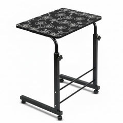 TECHNOVIBES Foldable Study Table/Bed Table/Foldable and Portable Wooden/Writing Desk for Office/Home/School (Wooden with Black Leg)