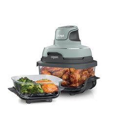 Ninja Crispi 1700W CleanCrisp Glass Air Fryer | 1.4L & 3.8L containers, Microwave, Freezer and PFAS Safe, Non-Toxic Glass Portable Cooking System with 2 year Warranty