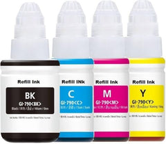 Ink Set GI-790 Compatible with Canon G1000, G1010, G1100, G2000, G2002, G2010, G2012, G2100, G3000, G3010, G3012, G3100, G4000, G4010 (CN - 790 Set)