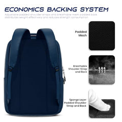 REDHORNS Waterproof 15.6-Inch Laptop Backpack for Unisex Travel Laptop Bag For Office Bag School Bag College Bag Business Bag - Black