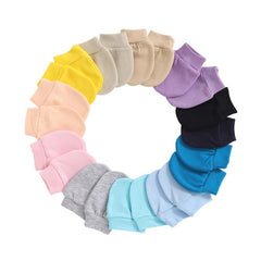 MOMISY Newborn Premium Cotton Mittens Set/Hand Gloves/Muthi. (0-6 Months)-06 Pairs-Solid-Multicolor