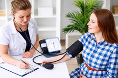 Niscomed PW-217 Manual Sphygmomanometer | Aneroid Blood Pressure Monitor with Cuff Bulb and Valve | Manual BP Clock Model for Home Clinic Hospital Use (Blue)
