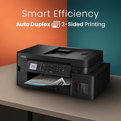 Brother Ink Tank MFC-T930DW New Launch (Print Scan Copy Fax) WiFi Auto Duplex, ADF Printer, 128 MB, Print Pages Upto 15K in Black & 5K in Color Each (CMY) Get Extra Black Ink Bottle, Free Installation