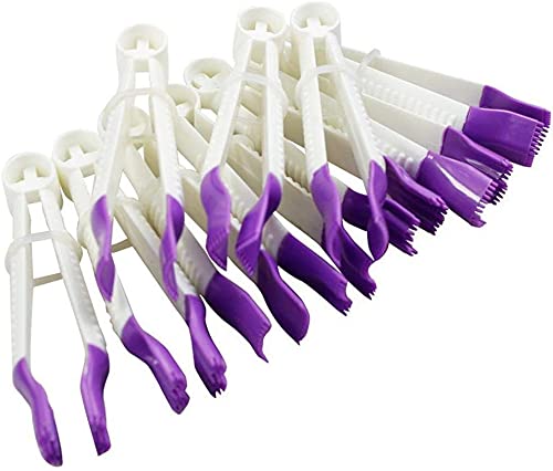 SYGA Cake Lace Tweezers Clips Food Grade Plastic Cookie Stamp Mould Cake Cupcake Fondant Decorating Tool Edge Clip- Pack of 10pcs/Set