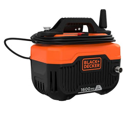 BLACK+DECKER BEPW1600 1300W 1600 PSI 110 Bar Pressure Washer for Car, Bike, Home & Garden Cleaning Use with Multiple Accessories Included, 1 Year Warranty, Orange & Black