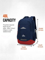 Lunar's Bingo - 48 L Laptop Bags | Laptop backpack for men | Laptop bag 15.6 inch | School bags | College bag for boys | Office backpack for men | Travel backpack with 1 Year Warranty