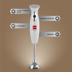 Cello Vibro Hand Blender, Black | Powerful 300W Motor | Copper Motor, Ergonomic Design, Low Noise Operation, Easy to Clean and Store | 2-Year Warranty