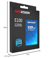 HIKVISION 128 GB 2.5-Inch SATA Internal SSD - 560MB/s Read & 500MB/s Write - 5-Year Warranty (HS-SSD-E100/128 GB)