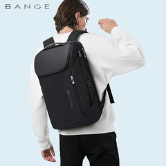 Red Lemon BANGE Captain Business Smart Backpack Water-Resistant fit 15.6 Inch Laptop Backpack with USB Charging Port,Travel Durable Backpack for Men and Women (Black)